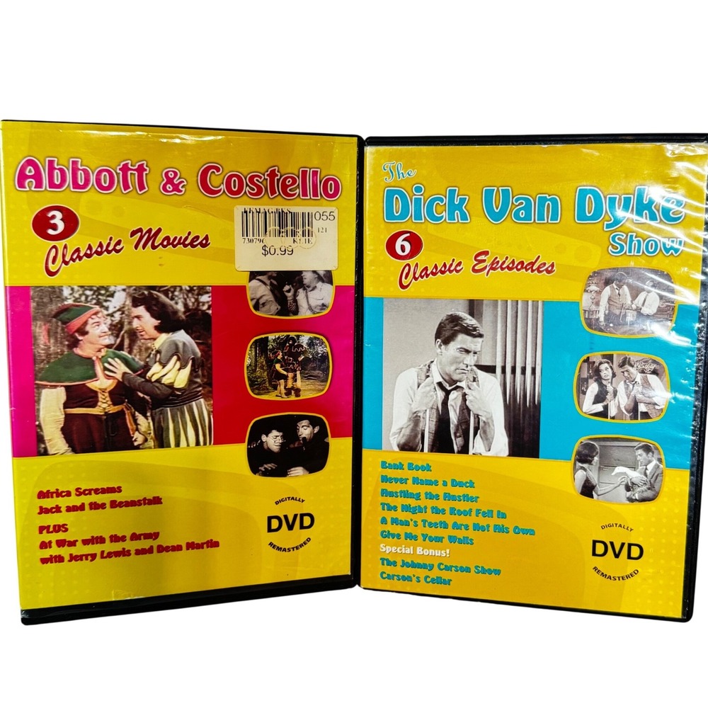 Abbott & Costello Dick‎ Van Dyke Show Classic Comedy DVD Bundle Retro TV Set